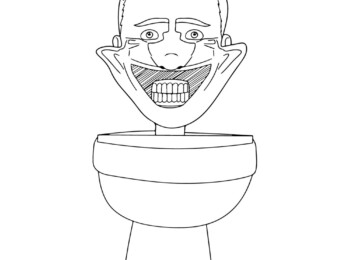 Скибиди Туалет - раскраска Skibidi Toilet